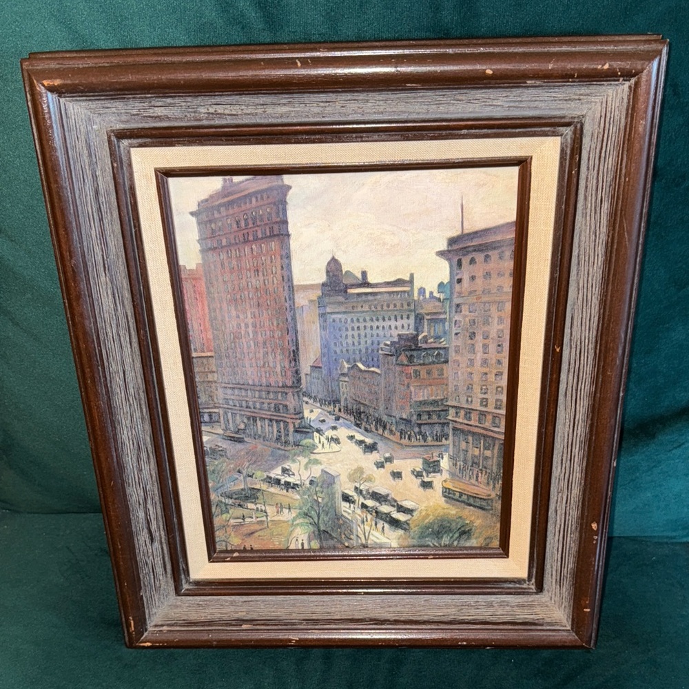 Framed Cityscape Painting Print